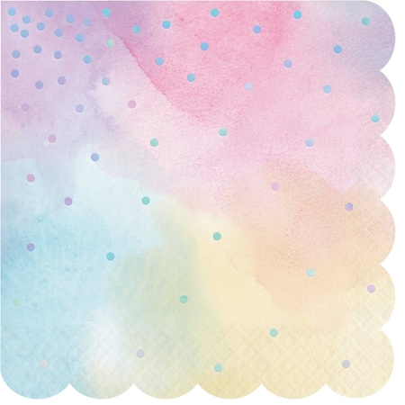 Creative Converting Iridescent Party Napkins, 6.5", 192PK 336698